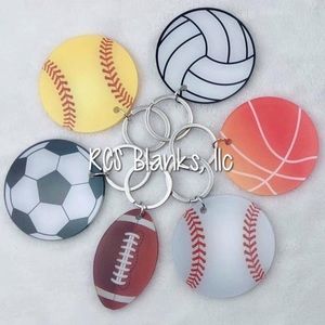 Sport acrylic monogram keychains
